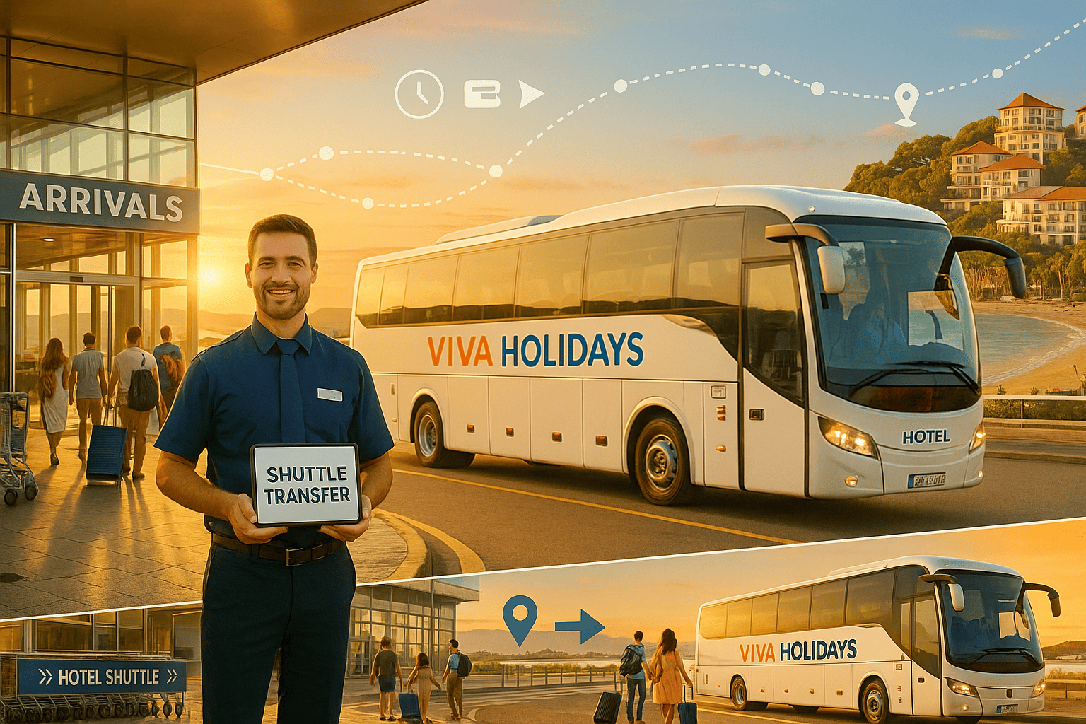 Cum funcționează transferurile și shuttle-urile incluse în pachetele Viva Holidays?