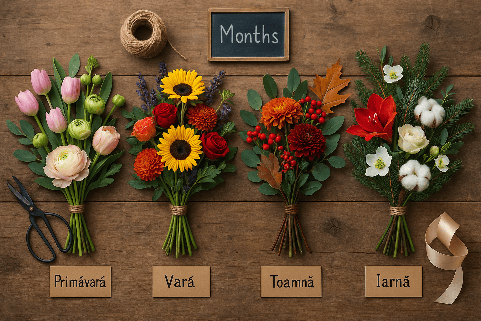 Cum influențează sezonul alegerile florale pentru buchete?