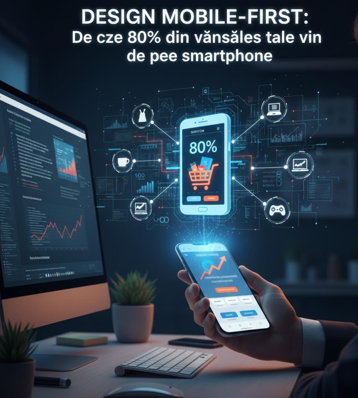 Design Mobile-First: De ce 80% din vânzările tale vin de pe smartphone