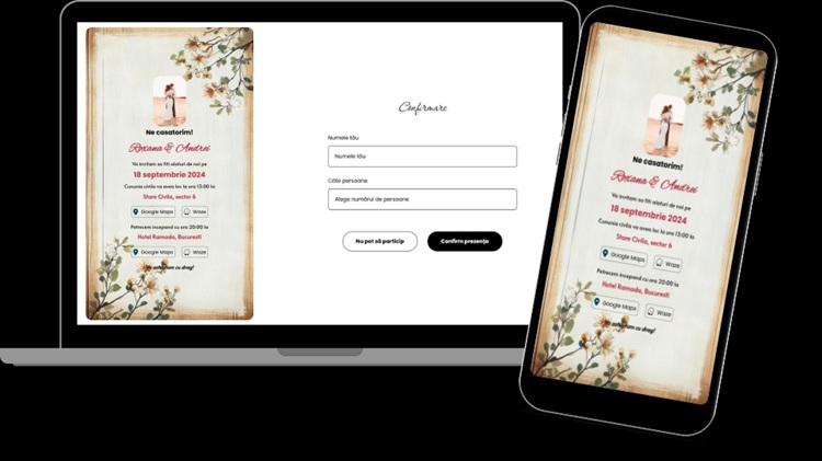 Invitații online pentru evenimente moderne – soluția rapidă și elegantă pentru nunți, botezuri și aniversări